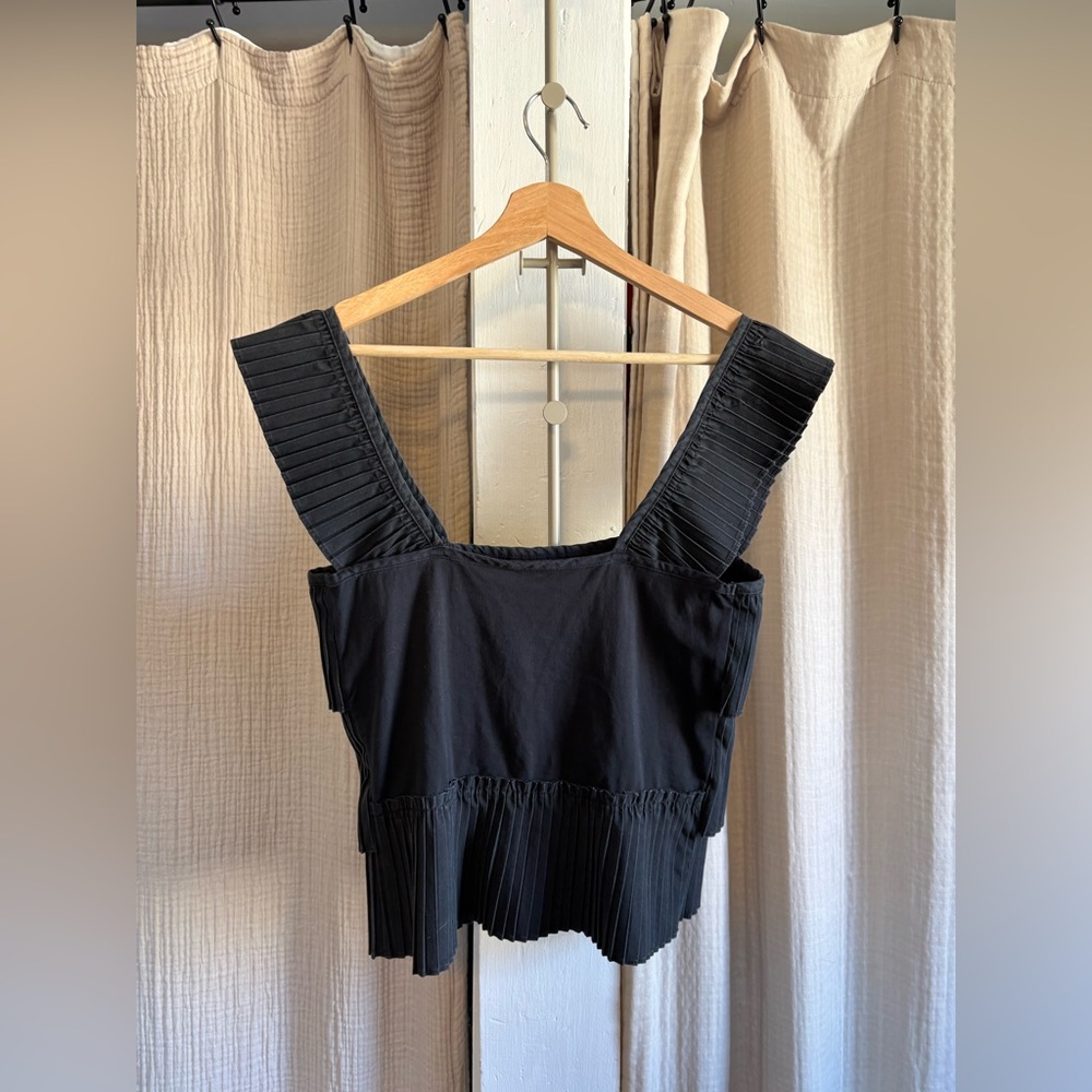 J. Crew Pleated Ruffle Tank- XS - Picture 5 of 8